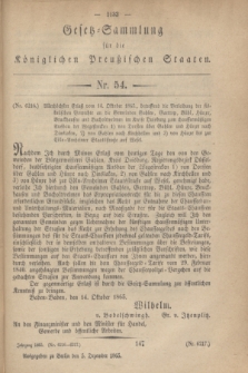 Gesetz-Sammlung für die Königlichen Preußischen Staaten. 1865, Nr. 54 (5 Dezember)