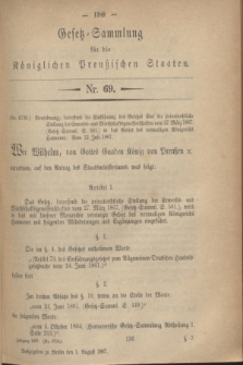 Gesetz-Sammlung für die Königlichen Preußischen Staaten. 1867, Nr. 69 (1 August)