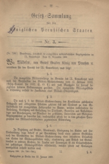 Gesetz-Sammlung für die Königlichen Preußischen Staaten. 1869, Nr. 3 (12 Januar)