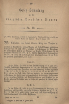Gesetz-Sammlung für die Königlichen Preußischen Staaten. 1869, Nr. 10 (30 Januar)