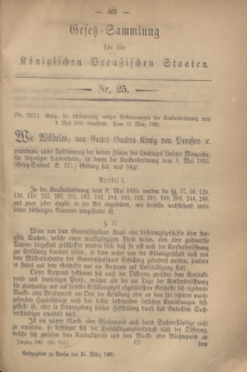 Gesetz-Sammlung für die Königlichen Preußischen Staaten. 1869, Nr. 25 (24 März)