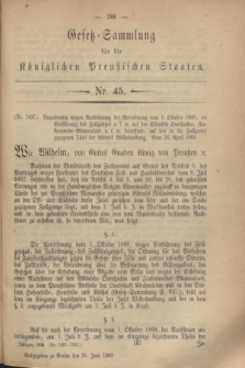 Gesetz-Sammlung für die Königlichen Preußischen Staaten. 1869, Nr. 45 (25 Juni)