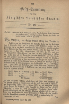 Gesetz-Sammlung für die Königlichen Preußischen Staaten. 1869, Nr. 48 (17 Juli)