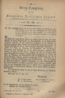 Gesetz-Sammlung für die Königlichen Preußischen Staaten. 1869, Nr. 56 (9 September)
