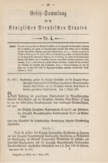 Gesetz-Sammlung für die Königlichen Preußischen Staaten. 1892, Nr. 4 (3 März)