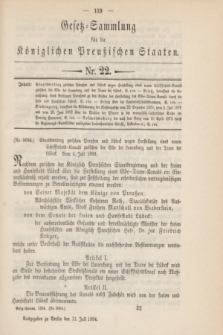 Gesetz-Sammlung für die Königlichen Preußischen Staaten. 1894, Nr. 22 (11 Juli)