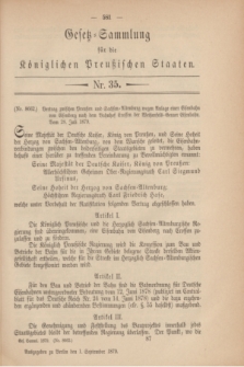 Gesetz-Sammlung für die Königlichen Preußischen Staaten. 1879, Nr. 35 (1 September)