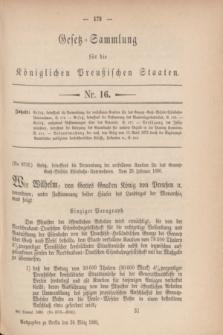 Gesetz-Sammlung für die Königlichen Preußischen Staaten. 1880, Nr. 16 (24 März)