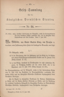 Gesetz-Sammlung für die Königlichen Preußischen Staaten. 1880, Nr. 24 (19 Juni)