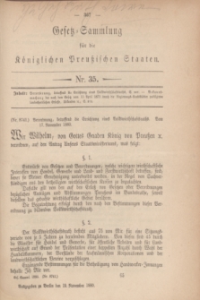 Gesetz-Sammlung für die Königlichen Preußischen Staaten. 1880, Nr. 35 (19 November)