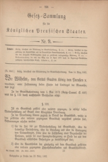 Gesetz-Sammlung für die Königlichen Preußischen Staaten. 1882, Nr. 9 (29 März)