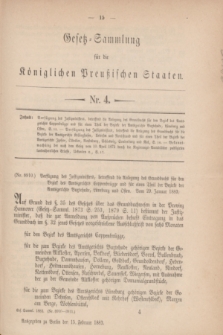 Gesetz-Sammlung für die Königlichen Preußischen Staaten. 1883, Nr. 4 (15 Februar)