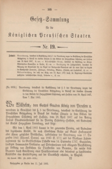 Gesetz-Sammlung für die Königlichen Preußischen Staaten. 1883, Nr. 19 (11 Juli)