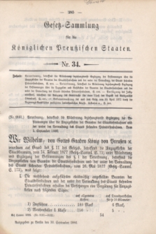 Gesetz-Sammlung für die Königlichen Preußischen Staaten. 1886, Nr. 34 (30 September)