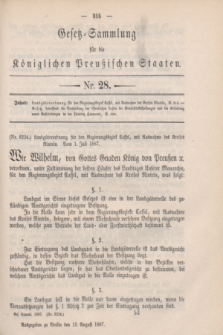Gesetz-Sammlung für die Königlichen Preußischen Staaten. 1887, Nr. 28 (13 August)