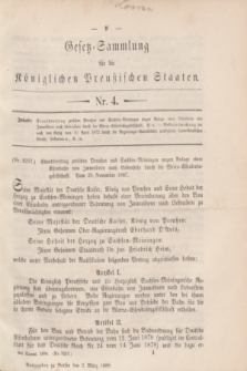 Gesetz-Sammlung für die Königlichen Preußischen Staaten. 1888, Nr. 4 (2 März)