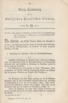 Gesetz-Sammlung für die Königlichen Preußischen Staaten. 1888, Nr. 24 (29 Juni)