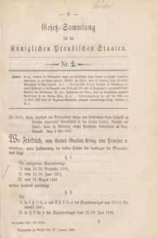 Gesetz-Sammlung für die Königlichen Preußischen Staaten. 1889, Nr. 2 (22 Januar)