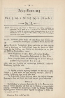 Gesetz-Sammlung für die Königlichen Preußischen Staaten. 1889, Nr. 16 (24 Juni)
