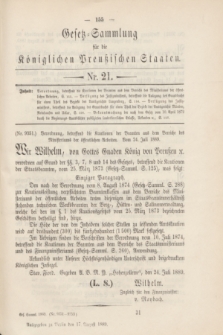 Gesetz-Sammlung für die Königlichen Preußischen Staaten. 1889, Nr. 21 (17 August)