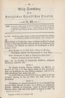 Gesetz-Sammlung für die Königlichen Preußischen Staaten. 1889, Nr. 23 (3 September)
