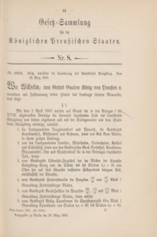 Gesetz-Sammlung für die Königlichen Preußischen Staaten. 1905, Nr. 8 (30 März)