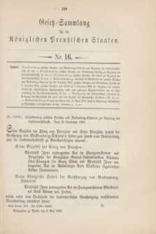 Gesetz-Sammlung für die Königlichen Preußischen Staaten. 1905, Nr. 16 (9 Mai)