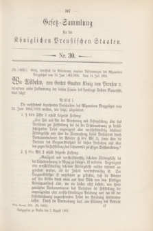 Gesetz-Sammlung für die Königlichen Preußischen Staaten. 1905, Nr. 30 (2 August)