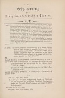 Gesetz-Sammlung für die Königlichen Preußischen Staaten. 1905, Nr. 35 (26 September)
