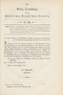 Gesetz-Sammlung für die Königlichen Preußischen Staaten. 1905, Nr. 42 (10 November)