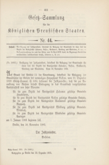 Gesetz-Sammlung für die Königlichen Preußischen Staaten. 1905, Nr. 44 (13 Dezember)