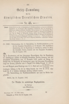 Gesetz-Sammlung für die Königlichen Preußischen Staaten. 1905, Nr. 45 (29 Dezember)