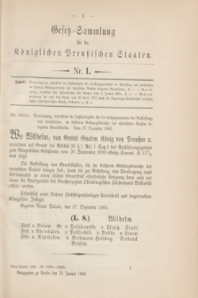 Gesetz-Sammlung für die Königlichen Preußischen Staaten. 1906, Nr. 1 (13 Januar)