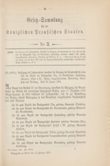 Gesetz-Sammlung für die Königlichen Preußischen Staaten. 1906, Nr. 3 (13 Februar)