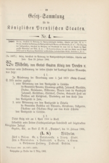 Gesetz-Sammlung für die Königlichen Preußischen Staaten. 1906, Nr. 4 (2 März)
