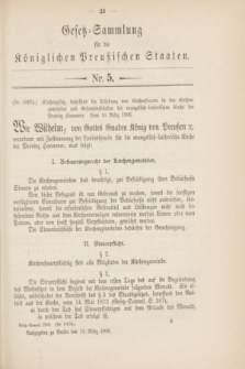 Gesetz-Sammlung für die Königlichen Preußischen Staaten. 1906, Nr. 5 (13 März)