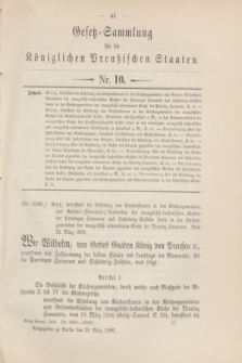 Gesetz-Sammlung für die Königlichen Preußischen Staaten. 1906, Nr. 10 (29 März)