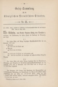 Gesetz-Sammlung für die Königlichen Preußischen Staaten. 1906, Nr. 11 (31 März) + dod.