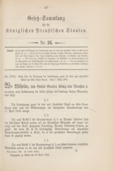 Gesetz-Sammlung für die Königlichen Preußischen Staaten. 1906, Nr. 16 (20 April)