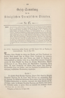 Gesetz-Sammlung für die Königlichen Preußischen Staaten. 1906, Nr. 17 (28 April)