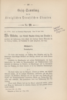 Gesetz-Sammlung für die Königlichen Preußischen Staaten. 1906, Nr. 20 (7 Mai)