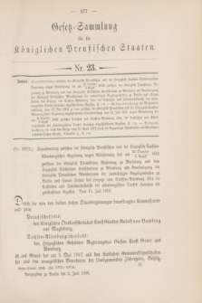 Gesetz-Sammlung für die Königlichen Preußischen Staaten. 1906, Nr. 23 (2 Juni)