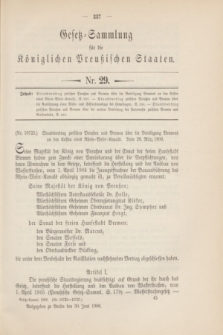 Gesetz-Sammlung für die Königlichen Preußischen Staaten. 1906, Nr. 29 (30 Juni)