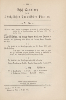 Gesetz-Sammlung für die Königlichen Preußischen Staaten. 1906, Nr. 34 (23 Juli)