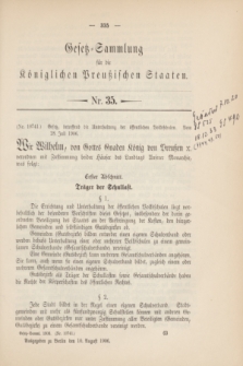 Gesetz-Sammlung für die Königlichen Preußischen Staaten. 1906, Nr. 35 (10 August)