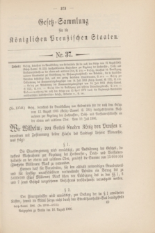 Gesetz-Sammlung für die Königlichen Preußischen Staaten. 1906, Nr. 37 (16 August)