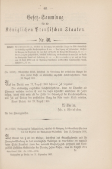 Gesetz-Sammlung für die Königlichen Preußischen Staaten. 1906, Nr. 40 (21 September)