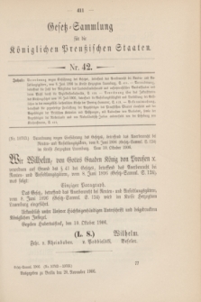 Gesetz-Sammlung für die Königlichen Preußischen Staaten. 1906, Nr. 42 (20 November)