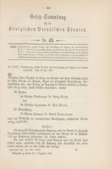 Gesetz-Sammlung für die Königlichen Preußischen Staaten. 1906, Nr. 43 (5 Dezember)