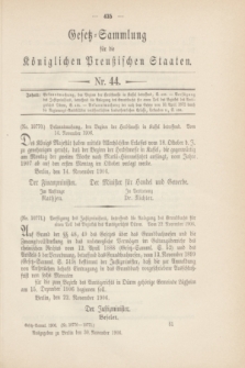 Gesetz-Sammlung für die Königlichen Preußischen Staaten. 1906, Nr. 44 (30 November)
